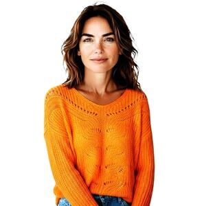 NWT Lascana Small Orange Women's Sweater Misses Size 4 6 S New With Tags